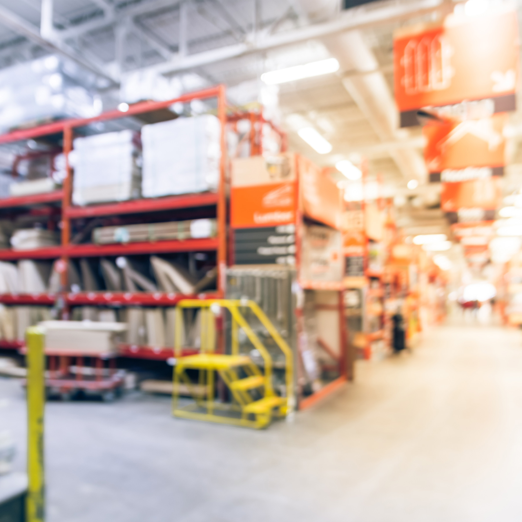 Home Depot blurred store floor